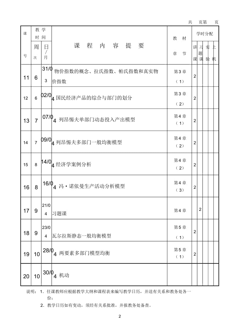 教学日历-数理经济学.docx_第3页