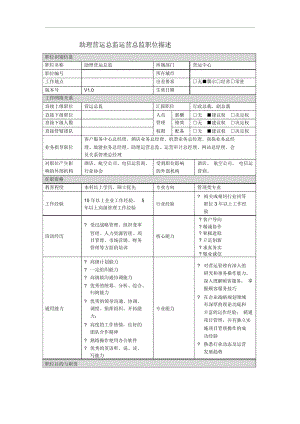 助理营运总监岗位说明书.docx