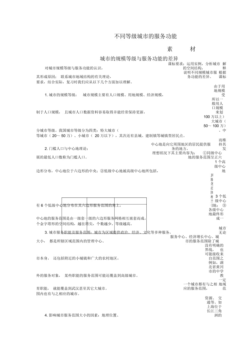 【素材】《城市的空间结构》城市内部空间结构文字素材(中图版).docx_第1页