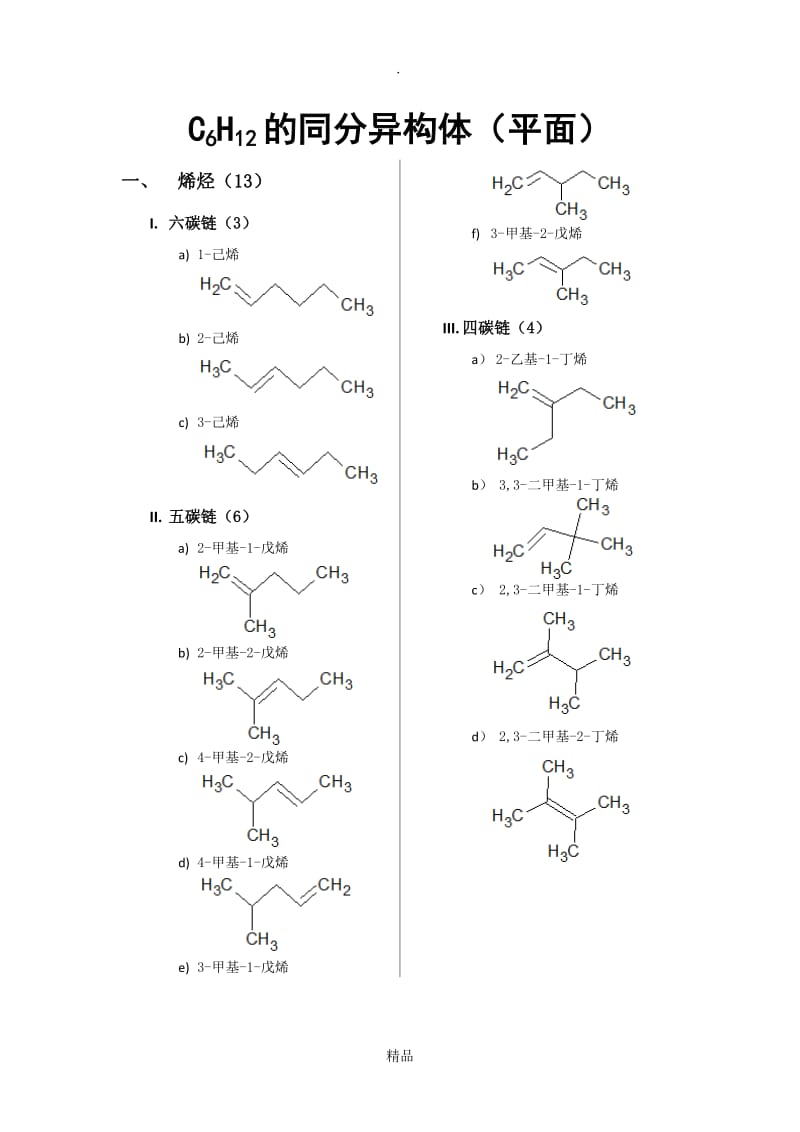 C6H12的同分异构体.doc_第1页