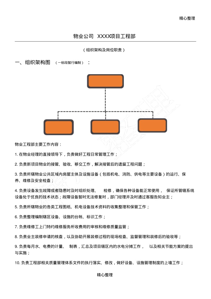 物业工程部组织架构及岗位责任.pdf_第1页