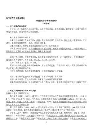 【精品文献】高中历史会考知识点总结.doc