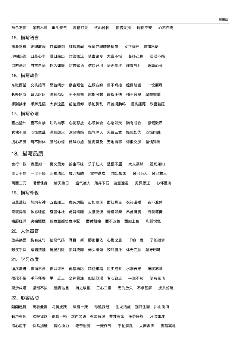 部编版六年级上册知识集锦之词语归类.pdf_第3页