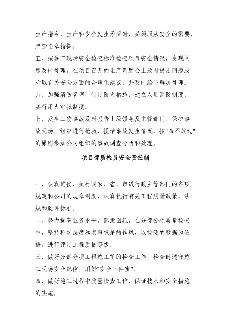 项目班组长及作业人员安全生产责任制 (2).doc_第2页