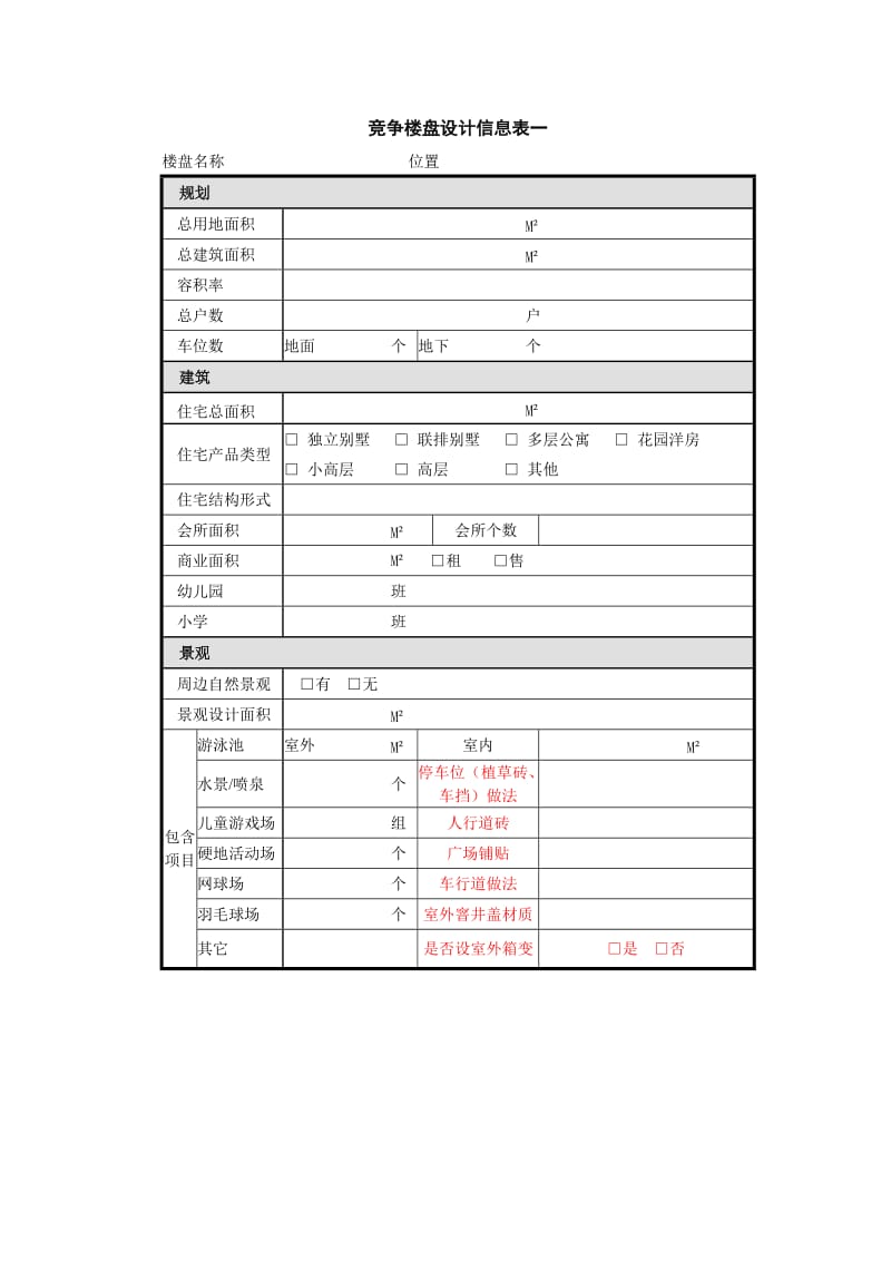 竞争楼盘信息表.doc_第1页