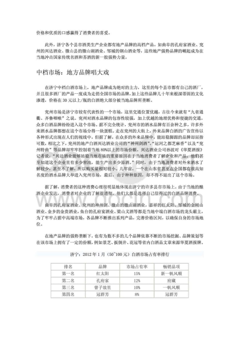 济宁市白酒市场调查报告.pdf_第3页