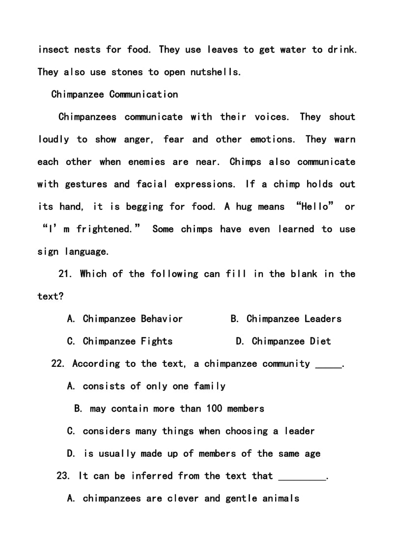 河南省实验中学高三上学期期中考试 英语试题及答案.doc_第3页