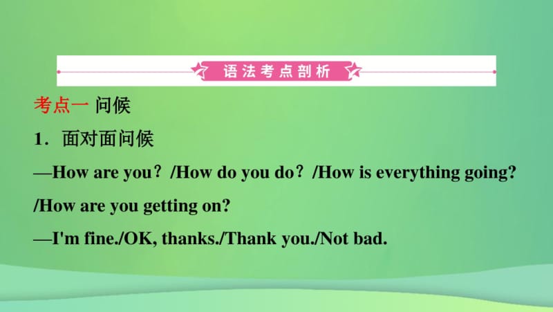 安徽省2019年中考英语总复习语法专项复习语法十四交际用语课件.pdf_第2页