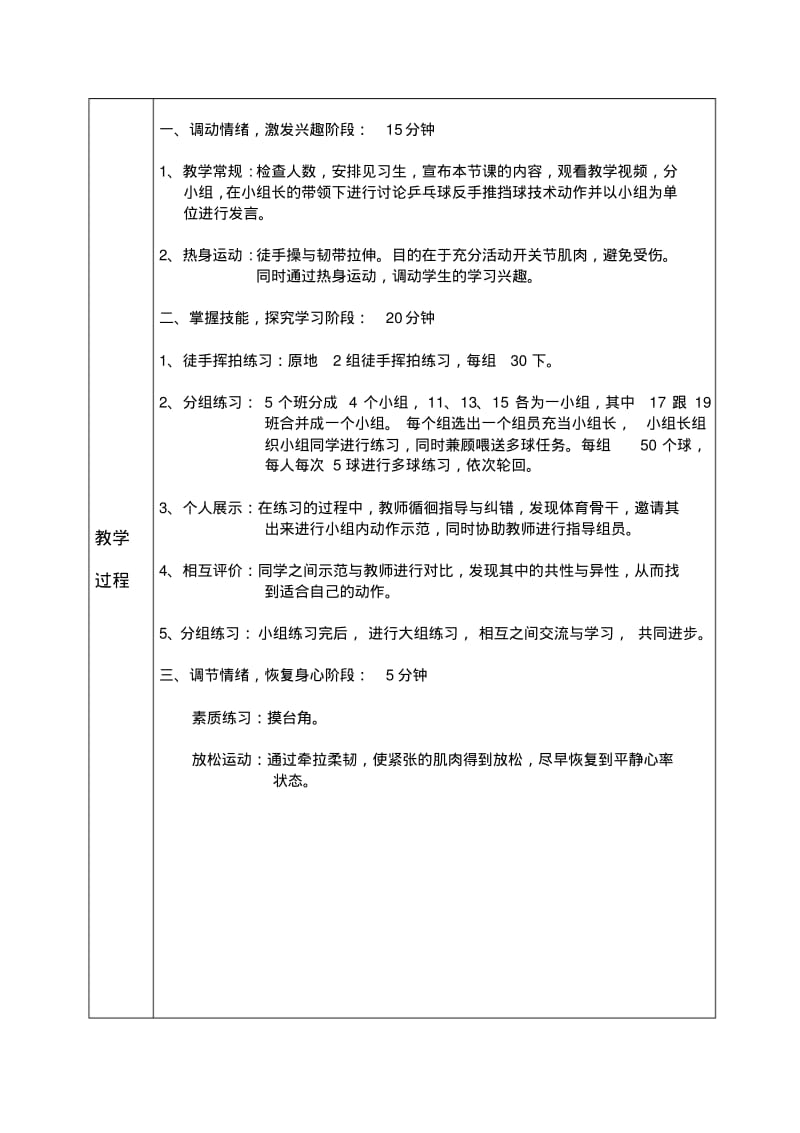 高中体育《乒乓球反手推挡球》教学设计.pdf_第2页