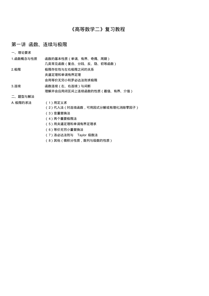 成人高考专升本高等数学二复习教程.pdf_第1页