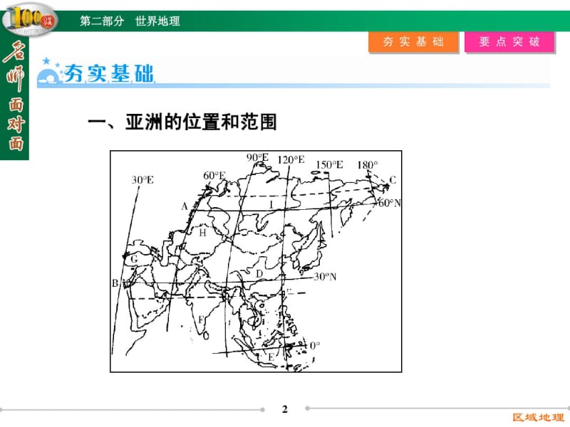 【名师面对面】高三区域地理复习：2.4《亚洲和东亚》ppt课件.pdf_第2页