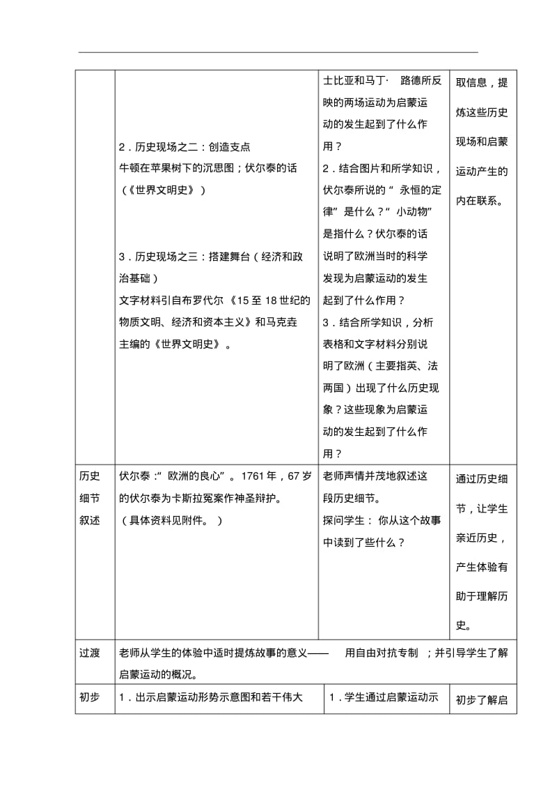 【人民版】历史必修三：专题6-第3课《专制下的启蒙》示范教案.pdf_第2页