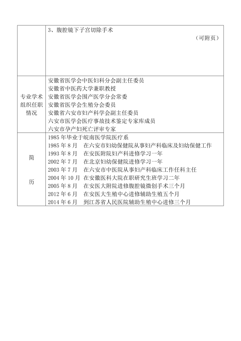 “皖西名医”推荐表.doc_第3页