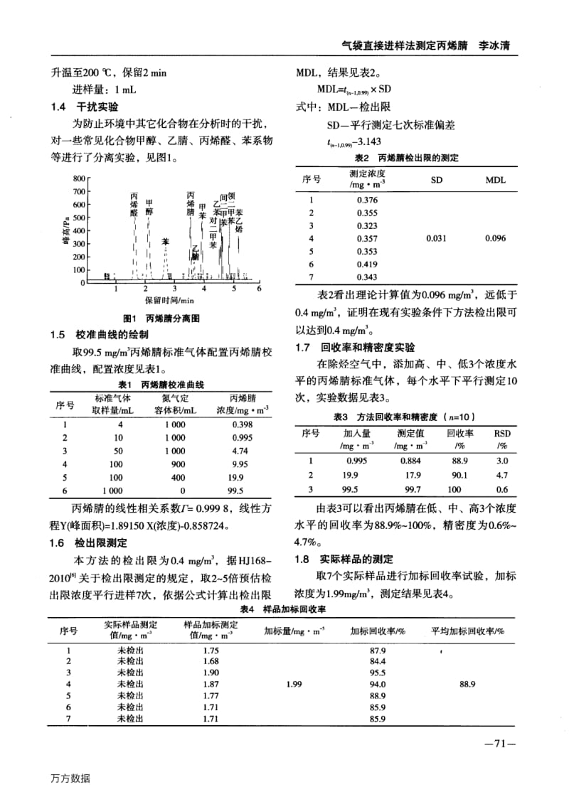 气袋直接进样法测定丙烯腈.pdf_第2页