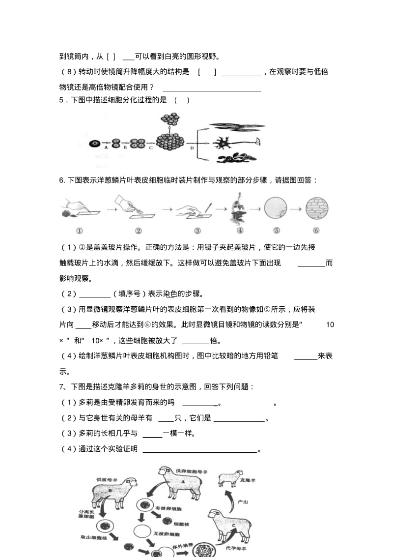 最新人教版初中生物识图专题(整理版).pdf_第3页