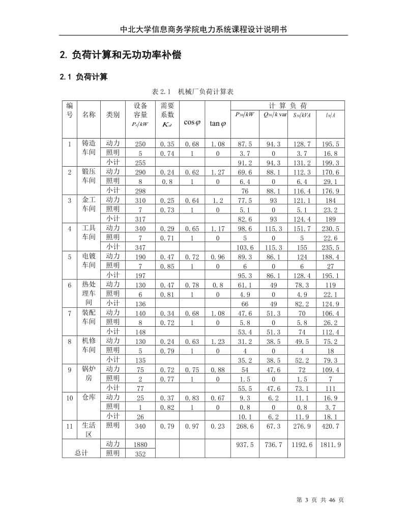 某机械厂降压变电所的电气设计.doc_第3页