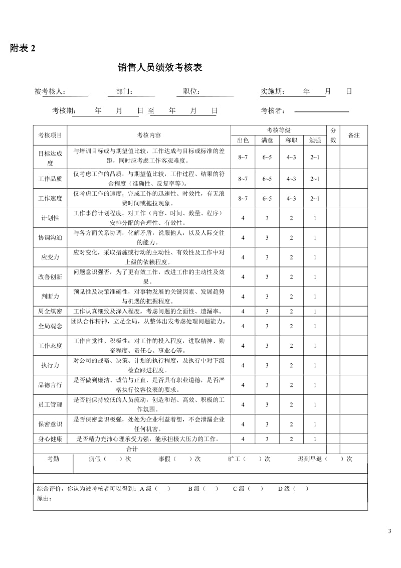 员工培训效果调查表.doc_第3页