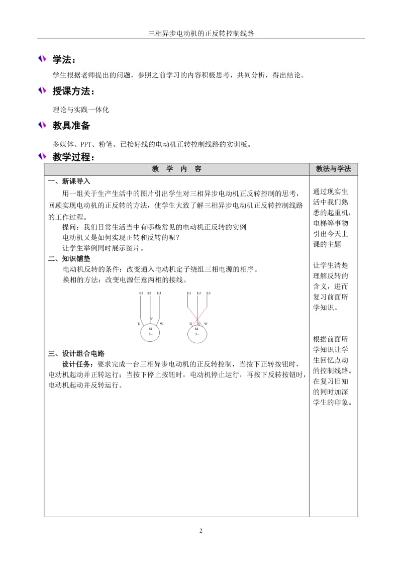 《三相异步电动机的正反转控制线路》教学设计.doc_第3页