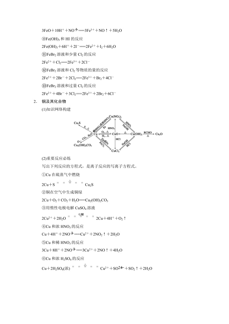 【精选】高考化学专题精练：铁、铜及其化合物（含答案）.DOC_第2页