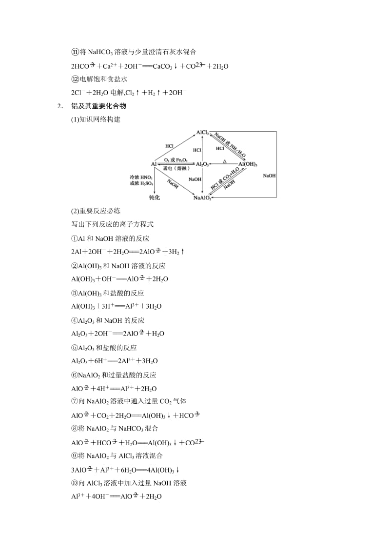 精品高考化学专题精练：钠、铝及其化合物（含答案）.DOC_第2页