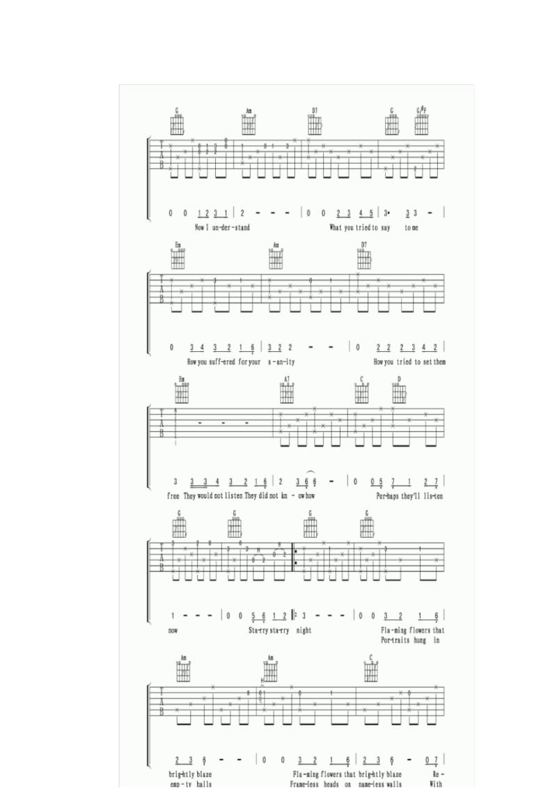 《Vincent》吉他谱.pdf_第2页