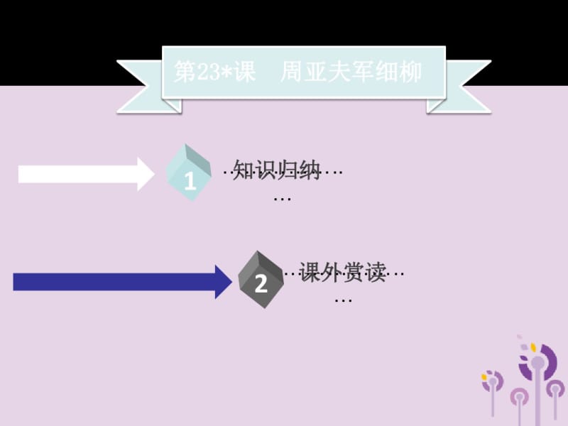 2018年八年级语文上册第六单元第23课周亚夫军细柳习题课件新人教版.pdf_第1页