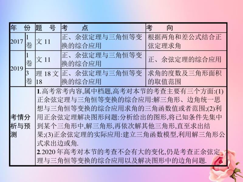 2020届高考数学一轮复习4.4解三角形的应用课件.pdf_第3页