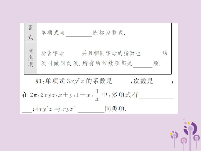 2019年中考数学总复习第一章第二节整式与因式分解课件.pdf_第3页