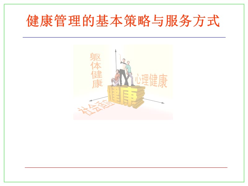 健康管理的基本策略与服务方式.ppt_第1页