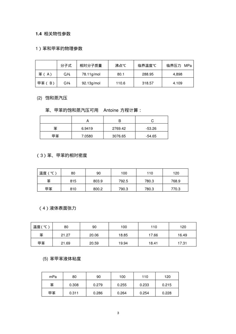 分离苯—甲苯混合液的浮阀板式精馏塔工艺设计..pdf_第3页