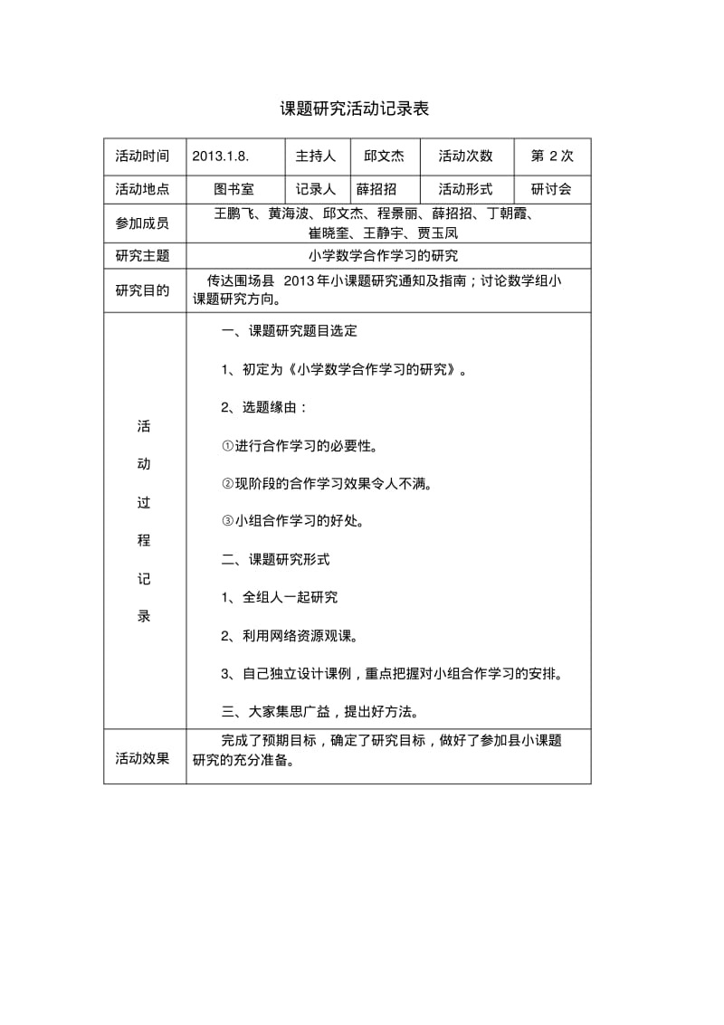 课题研究活动记录表..pdf_第2页