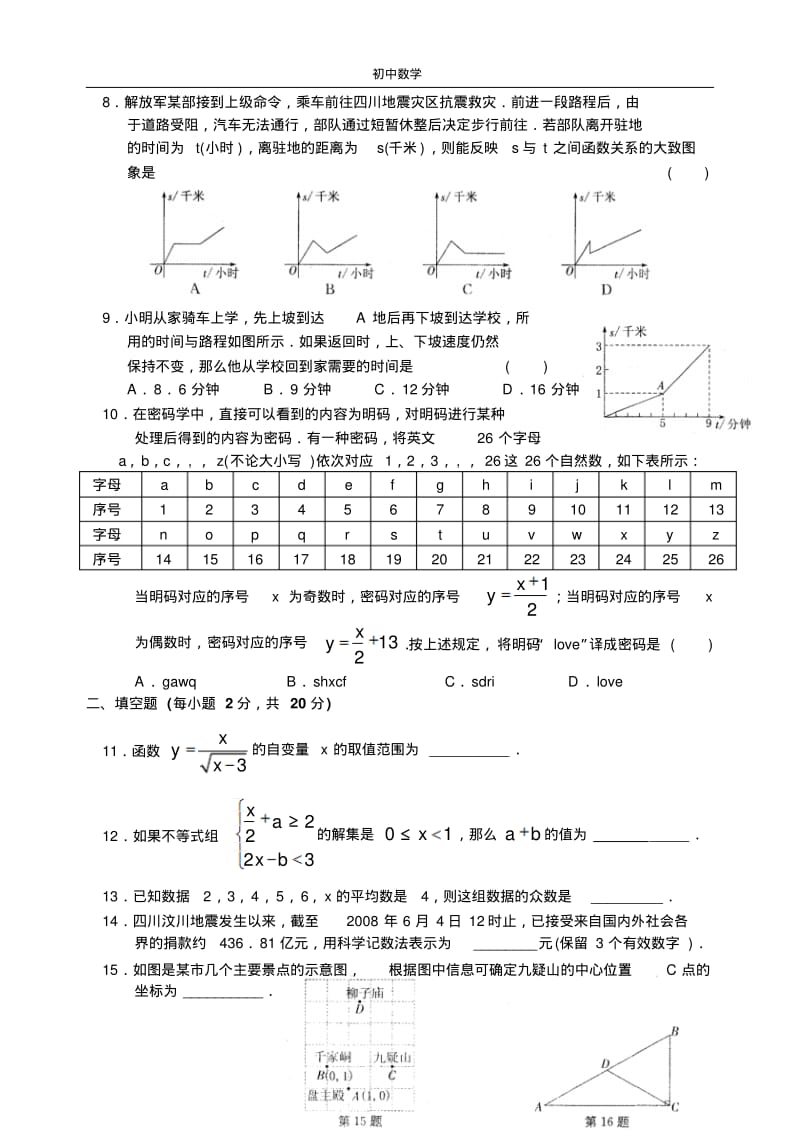 苏州市2009—2010学年第一学期期末模拟试卷(一)八年级数学.pdf_第2页