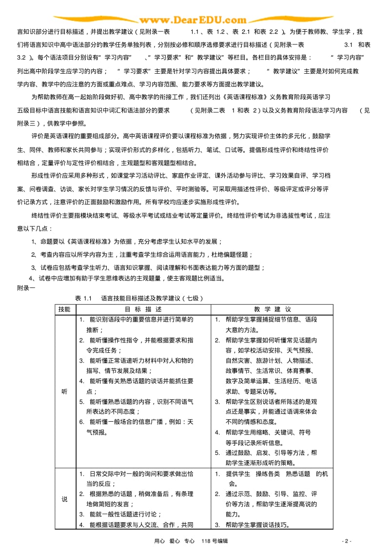 江苏省普通高中英语课程标准教学要求.pdf_第2页