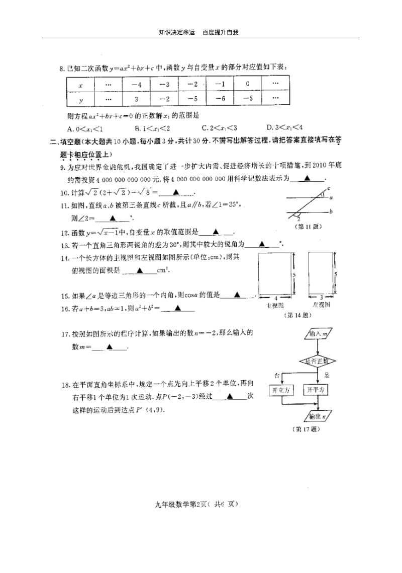 数学f1初中数学2009年南京市中考一模试卷(扫描版).pdf_第3页