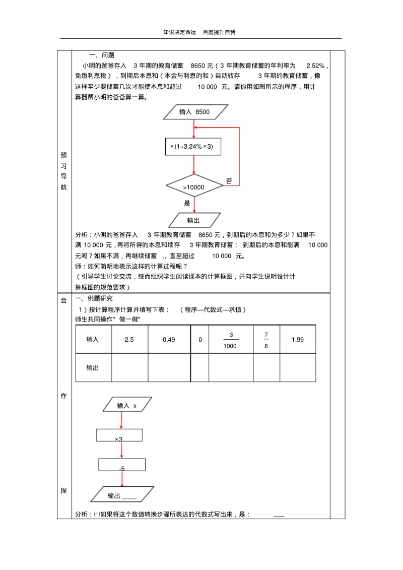 数学f9苏科版七年级数学精品导学案3.3代数式的值(2).pdf_第2页