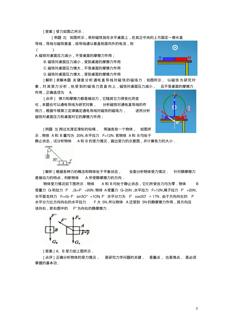 高中物理教学论文聚焦物体的受力分析的备考.pdf_第2页