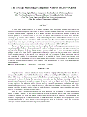 The Strategic Marketing Management Analysis of Lenovo Group - A.pdf