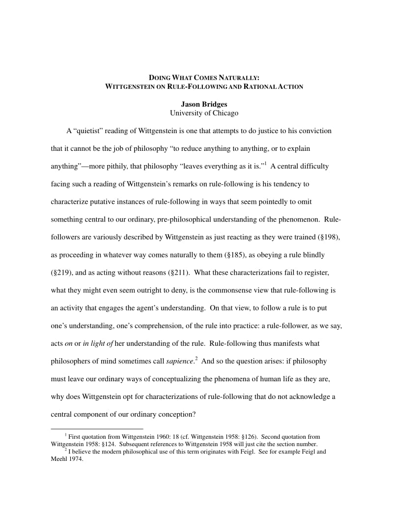 Wittgenstein on Rule-Following and Rational Action 维特根斯坦论跟随规则与理性行动.pdf_第1页