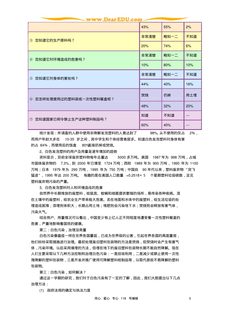 新课程背景下的学生研究性学习对白色污染的研究新课标人教版.pdf_第3页