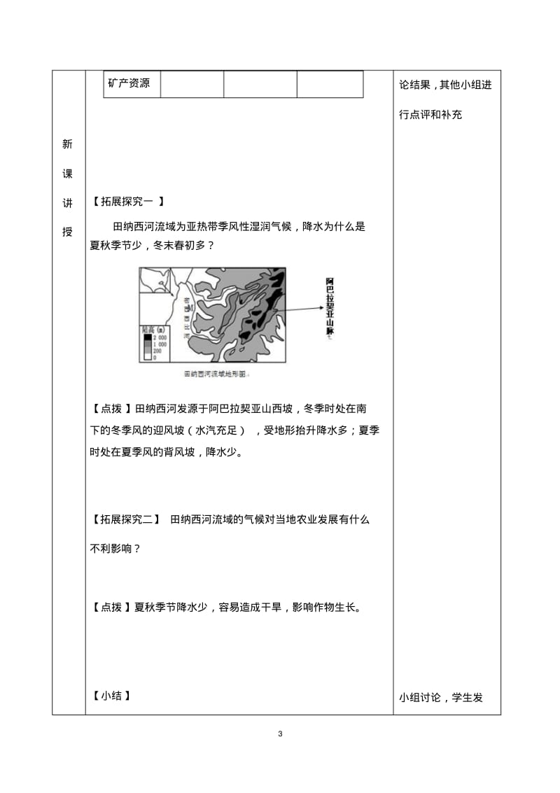 人教版必修3高中地理《流域的综合开发—以美国田纳西河流域为例》教学设计.pdf_第3页