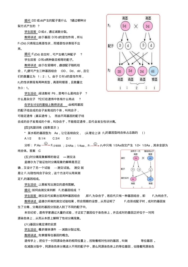 人教版生物必修2全册教案-全册.pdf_第3页