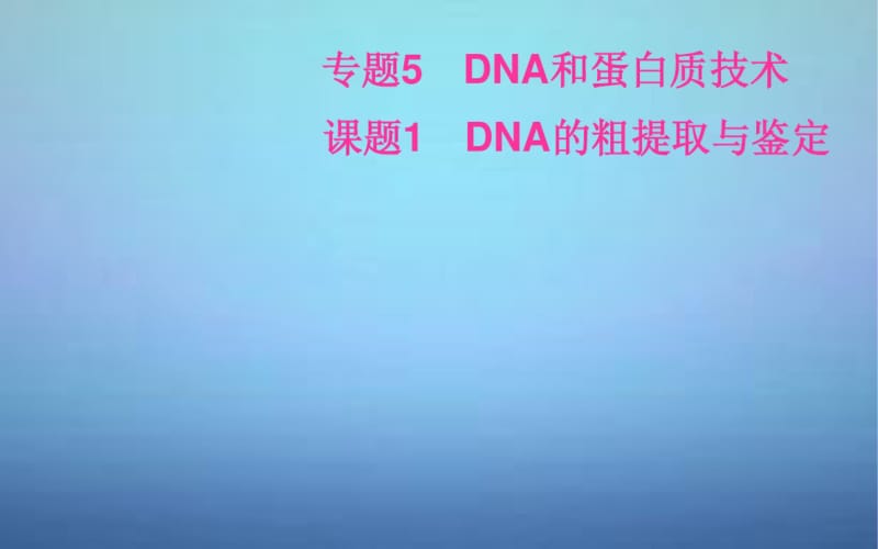 2015-2016高中生物专题5课题1DNA的粗提取与鉴定课件新人教版选修1.pdf_第2页