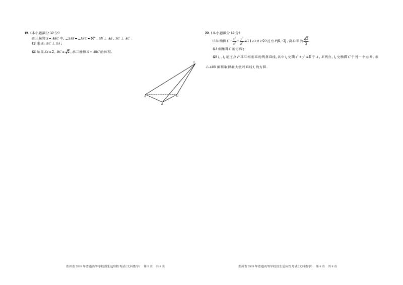 贵州省2018适应性考试文科数学.pdf_第3页