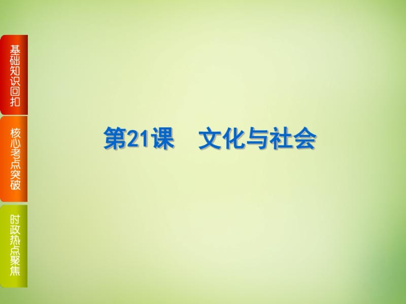 【高考复习方案】(新课标)2017届高考政治一轮复习第九单元文化与生活课件新人教版.pdf_第2页