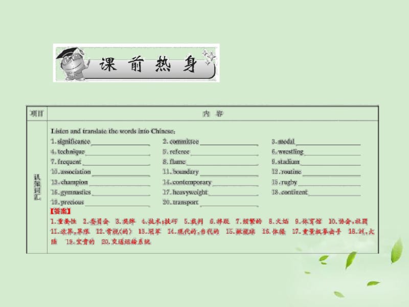 2013届高考英语一轮复习Unit2Sportingevents牛津译林版必修4.pdf_第2页