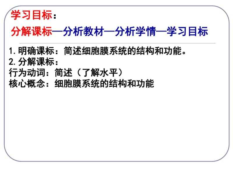 人教版高中生物必修一第三章第一节《细胞膜——系统的边界》说课课件.pdf_第2页