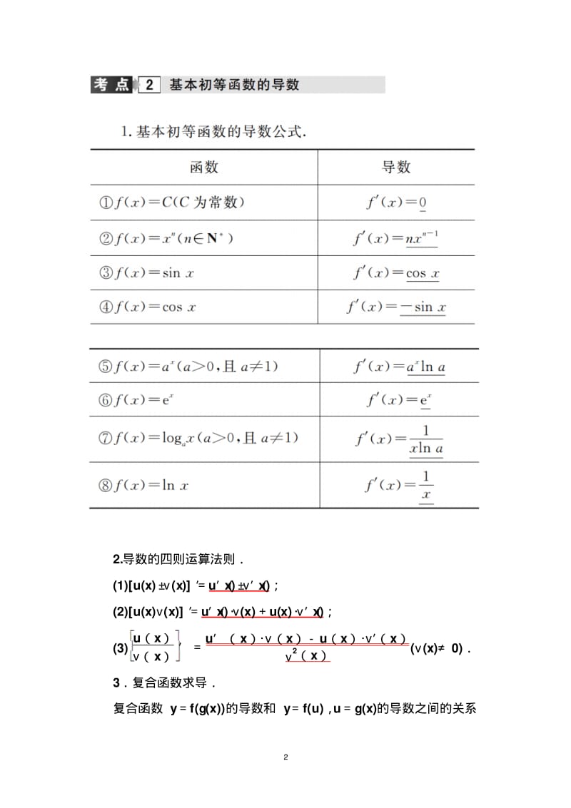 【金版学案】2016高考数学理科二轮复习习题：专题1第四讲导数及其应用.pdf_第2页