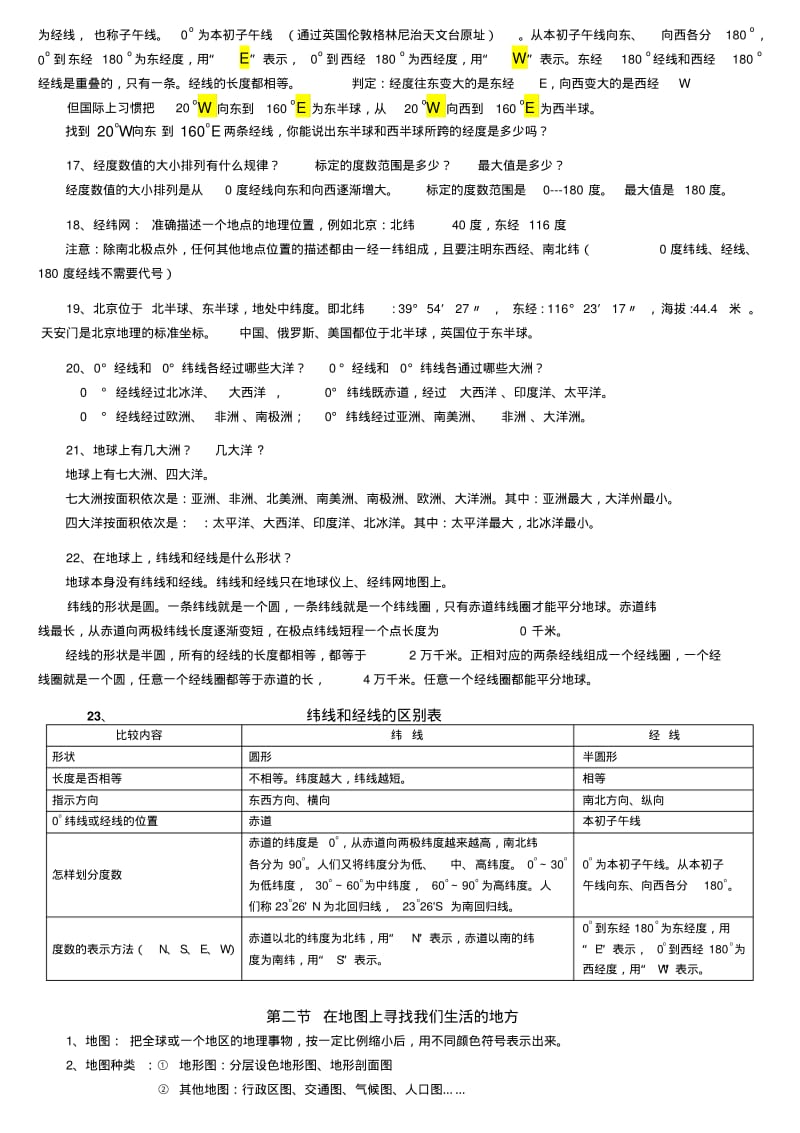 中图版七年级地理上册复习.pdf_第2页