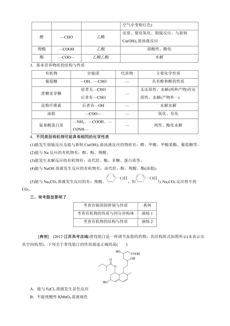 【精选】高考化学冲刺讲义【专题十二】有机物结构与性质（含自测卷及答案）.doc_第2页