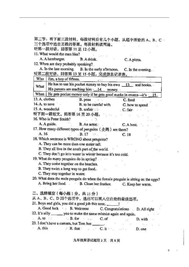 江苏省新沂市2013届九年级英语上学期期末考试试题(扫描版)人教新目标版.pdf_第3页